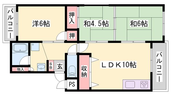 伊川谷駅 バス11分  漆山下車：停歩1分 2階の物件間取画像